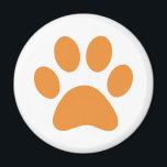 Magnet Empreinte de patte<br><div class="desc">Amusant design Empreinte de patte pour amoureux des animaux!</div>