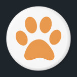 Magnet Empreinte de patte<br><div class="desc">Amusant design Empreinte de patte pour amoureux des animaux!</div>