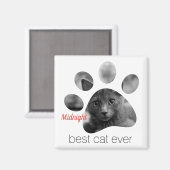 Magnet Empreinte de patte photo personnalisé (Recto/Verso)