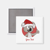 Magnet en boîte de koala de Noël (Recto/Verso)