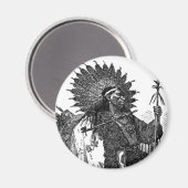 Magnet en chef indien (Recto/Verso)