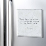 Magnet En Pierre Créez votre propre devis<br><div class="desc">Créez votre propre aimant personnalisé en pierre de devis. Caractéristiques minimaliste typographie de machine à écrire.</div>