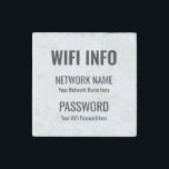 Magnet En Pierre Détails WiFi Typographie Noire simple<br><div class="desc">Une excellente idée pour garder vos détails WiFi toujours à la disposition des invités à votre maison,  avec cet aimant pour votre réfrigérateur,  dans le style simple avec noir sans typographie sur un arrière - plan. Personnalisez facilement vos informations réseau et votre mot de passe.</div>