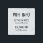 Magnet En Pierre Détails WiFi Typographie Noire simple<br><div class="desc">Une excellente idée pour garder vos détails WiFi toujours à la disposition des invités à votre maison,  avec cet aimant pour votre réfrigérateur,  dans le style simple avec noir sans typographie sur un arrière - plan. Personnalisez facilement vos informations réseau et votre mot de passe.</div>