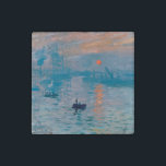 Magnet En Pierre Impression Sunrise Claude Monet<br><div class="desc">Monet Impressionnism Peinture - Le nom de ce tableau est Impression,  Lever de soleil,  un célèbre tableau de Claude Monet impressionniste français peint en 1872 et montré à l'exposition des impressionnistes à Paris en 1874. Sunrise montre le port du Havre.</div>