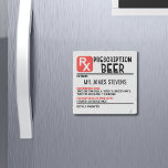 Magnet En Pierre Nom personnalisé de la prescription de bière amusa<br><div class="desc">Ce design moderne et amusant comprend une prescription personnalisée pour la bière. Personnalisez en modifiant le texte dans la zone de texte fournie. #bière #cadeaux #giftsforhim #giftsformen #barware #cuisine #magnets</div>