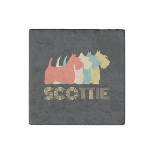 Magnet En Pierre Scottie Dog Scottish Terrier Breed Vintage