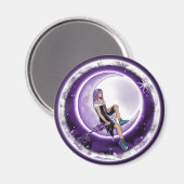 Magnet enfant de lune violette (Recto/Verso)
