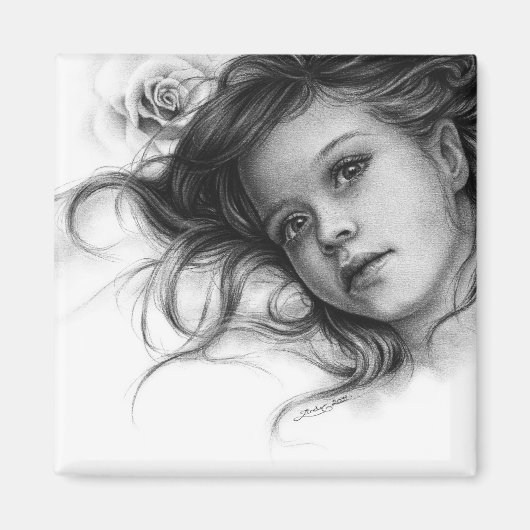 Magnet enfant Rose d'hiver (Devant)