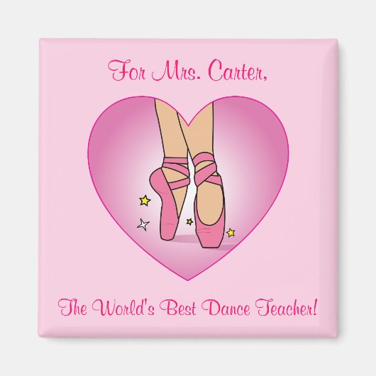Magnet enseignant de danse avec chaussures de ball (Devant)