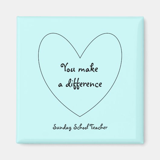 Magnet enseignant dimanche (Devant)