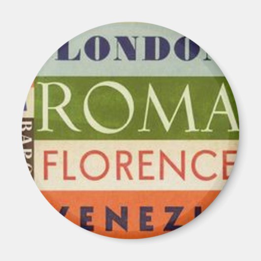 Magnet Étiquette de voyage (Devant)