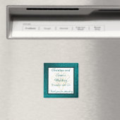 Magnet Faire-part 2 po x 2 po Turquoise arabe (In Situ (Lave-vaisselle))