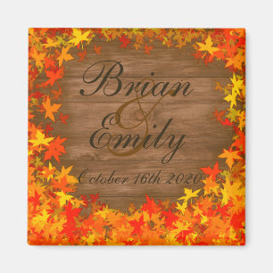 Magnet fait sur commande en bois de mariage de