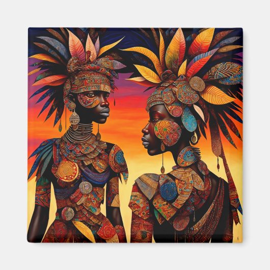 Magnet féminin africain (Devant)