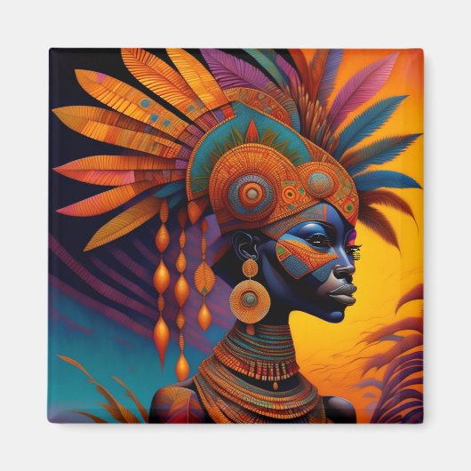 Magnet féminin africain (Devant)