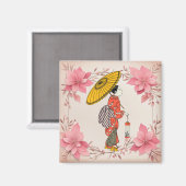 Magnet féminin asiatique (Recto/Verso)