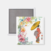 Magnet féminin asiatique (Recto/Verso)