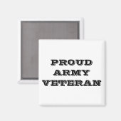 Magnet Fier vétéran de l'armée (Recto/Verso)