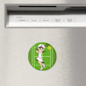 Magnet fille de tennis mignonne (In Situ (Lave-vaisselle))