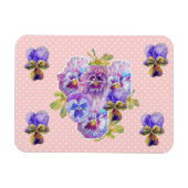 Magnet Fleur de Pâquerette Rose Chic Démodé (Horizontal)