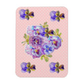 Magnet Fleur de Pâquerette Rose Chic Démodé (Vertical)