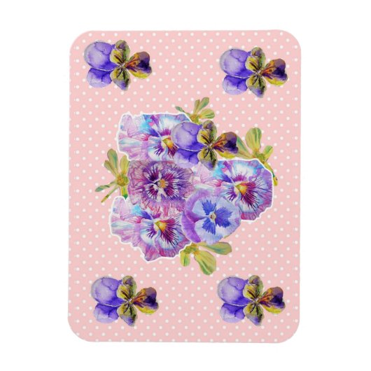 Magnet Fleur de Pâquerette Rose Chic Démodé (Vertical)