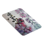 Magnet Fleurs de Mauve Rose Aquarelle (Côté Droit)