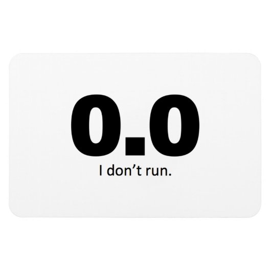 Magnet Flexible 0,0 Je ne cours pas. (Horizontal)