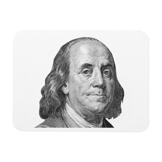Magnet Flexible 100 dollars, Benjamin Franklin (Horizontal)