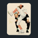 Magnet Flexible 100e Anniversary of baseball<br><div class="desc">Artist : Norman Rockwell | Pitcher winds up while ump looks</div>