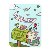 Magnet Flexible 10 ans d'actes aléatoires de carnage (Vertical)