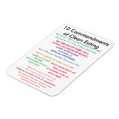 Magnet Flexible 10 Commandements d'une alimentation propre (Côté Gauche)