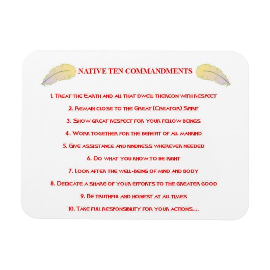 Magnet Flexible 10 Commandements natifs Aimant photo flexible (Horizontal)