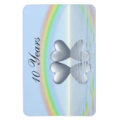 Magnet Flexible 10e anniversaire Tin Hearts (Vertical)
