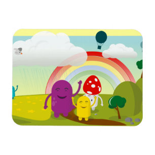 Magnet Flexible 11277-naïf-vecteur ressort-CUTE COLORÉ CARTOON H