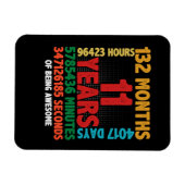 Magnet Flexible 11 Year of Being Awesome 11e Birthday (Horizontal)