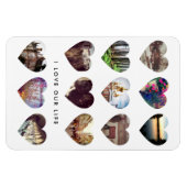 Magnet Flexible 12 Photo Heart Collage Saint Valentin Amour Cadeau (Horizontal)