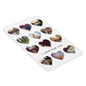 Magnet Flexible 12 Photo Heart Collage Saint Valentin Amour Cadeau (Côté Droit)