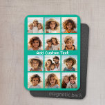 Magnet Flexible 12 Photo Instagram Collage avec Arrière - plan ver<br><div class="desc">Ajoutez vos photos préférées à ce modèle amusant. Vous pouvez utiliser des photos Instagram ou n'importe quelle photo pour cette grille.</div>