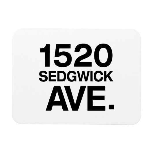 MAGNET FLEXIBLE 1520 SEDGWICK AVE. (Horizontal)