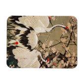 Magnet Flexible 15. 梅 花 群 鶴 図, 若 Plum Blossoms & Cranes, Jakuchú, (Horizontal)