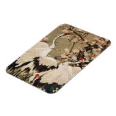 Magnet Flexible 15. 梅 花 群 鶴 図, 若 Plum Blossoms & Cranes, Jakuchú, (Côté Gauche)