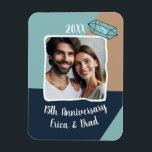 Magnet Flexible 15e anniversaire du Mariage de cristal<br><div class="desc">Cet aimant customisé est la façon parfaite de célébrer votre jalon mariage avec votre photo personnalisée préférée pour un souvenir intemporel pour les années à venir.</div>