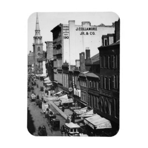 Magnet Flexible 1859 : Le trafic et magasins sur la rue de