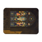 Magnet Flexible 1923 Affiche D'Une Église Avec Fenêtre En Verre Ti (Horizontal)