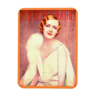 Magnet Flexible 1928 Ziegfeld Couverture du programme Théâtre Mari