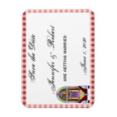 Magnet Flexible 1950 Vintage Jukebox Enregistrer la date (Vertical)