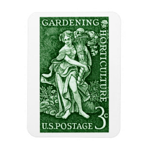 Magnet Flexible 1958 Jardinage + Timbre d'horticulture