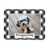 Magnet Flexible 1 Collage de photos Nom de famille - Buffalo Check (Horizontal)